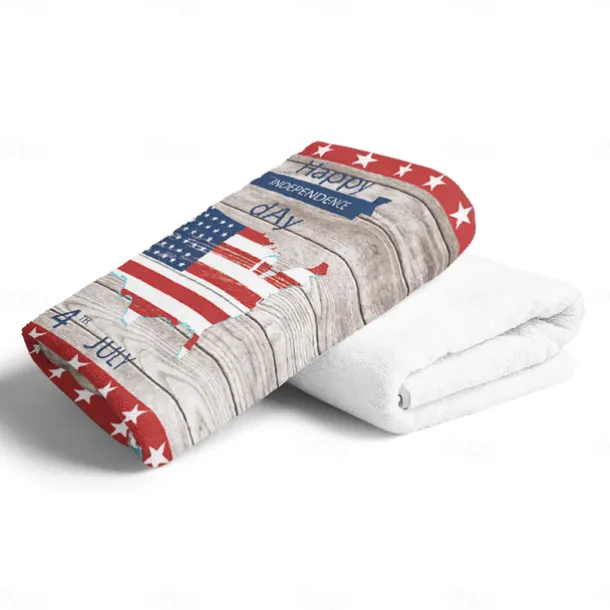 Independence Day Flag Beach Towel 100% Micro Fiber Oversized Soft and Quick-drying Bathroom Towel Super Absorbent Towel Lightweight Travel Towel Suitable for Outdoor Hiking Backpacking