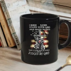 Independence Day Mug - Patriotic 4th of July Coffee Cup American Red White Blue USA Flag Design Perfect for Celebrating American