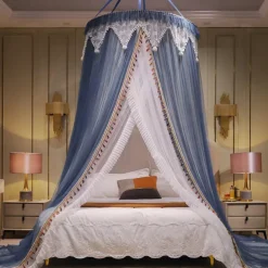 Indoor Mosquito Net Bed Canopy Mosquito Net with Top Easy Installation Suitable for Couples Family, Romantic Atmosphere in Summer Encryption Thickening Version