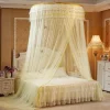 Indoor Princess Top Mosquito Net Bed Canopies Bed Curtains, Universal Size, Easy to Install, Suitable for Children Students Couples