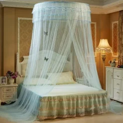 Indoor Princess Top Mosquito Net Bed Canopies Bed Curtains, Universal Size, Easy to Install, Suitable for Children Students Couples