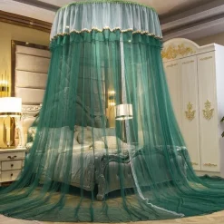 Indoor Princess Top Mosquito Net Bed Canopies Bed Curtains, Universal Size, Easy to Install, Suitable for Children Students Couples