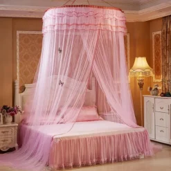 Indoor Princess Top Mosquito Net Bed Canopies Bed Curtains, Universal Size, Easy to Install, Suitable for Children Students Couples