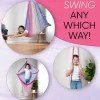 Indoor Sensory Swing for Kids or Outdoor Use Holds 300 lbs, Double Layered and 360 Degree Rotation, Calming Compression Therapy Swing Hammock for Kids and Adults, Comes with All Hardware Sensory Move