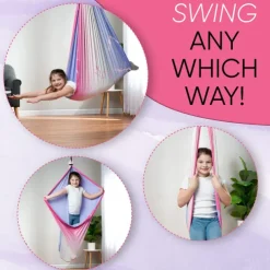 Indoor Sensory Swing for Kids or Outdoor Use Holds 300 lbs, Double Layered and 360 Degree Rotation, Calming Compression Therapy Swing Hammock for Kids and Adults, Comes with All Hardware Sensory Move