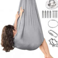 Indoor Therapy Swing for Kids Child and Teens Adjustable Aerial Flying Yoga Hammock Has A Calming Effect On Children Needs