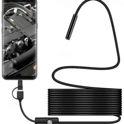Industrial Borescope for Android, 200W Pixel Endoscope with 25FPS Image Transmission, IP67 Waterproof, TYPE-C Interface, MFI Certified, Ideal for Automotive and Home Inspections