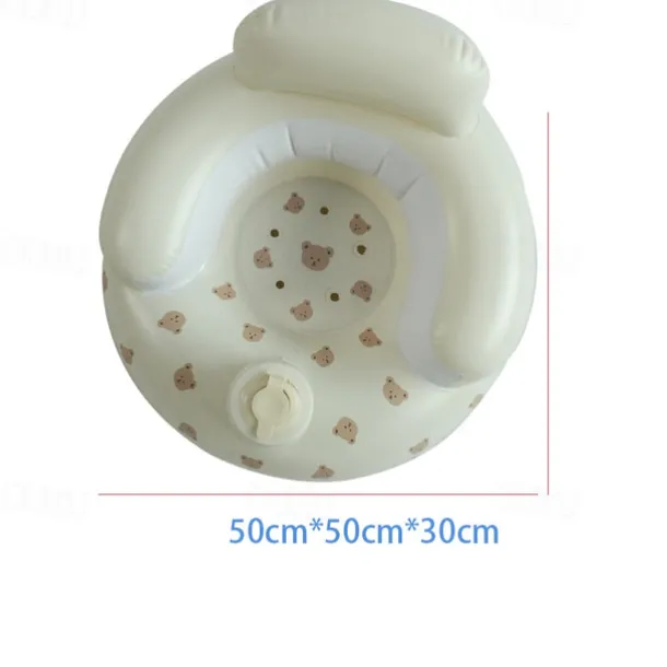 Infant Bath Chair, Inflatable Seat, Low Seat, Low Center of Gravity, Full Protection, Back Support, Convenient Seating, Dining Chair, Bathing Assist, Multi-Purpose Baby Sofa, Folding Air Seat