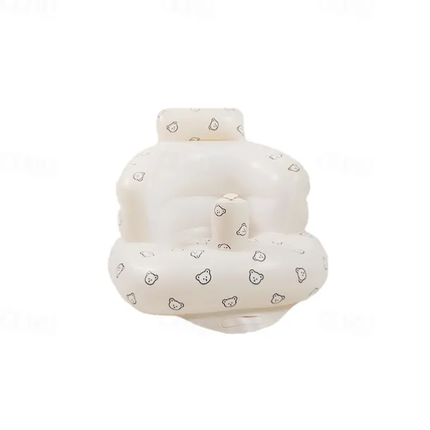 Infant Bath Chair, Inflatable Seat, Low Seat, Low Center of Gravity, Full Protection, Back Support, Convenient Seating, Dining Chair, Bathing Assist, Multi-Purpose Baby Sofa, Folding Air Seat