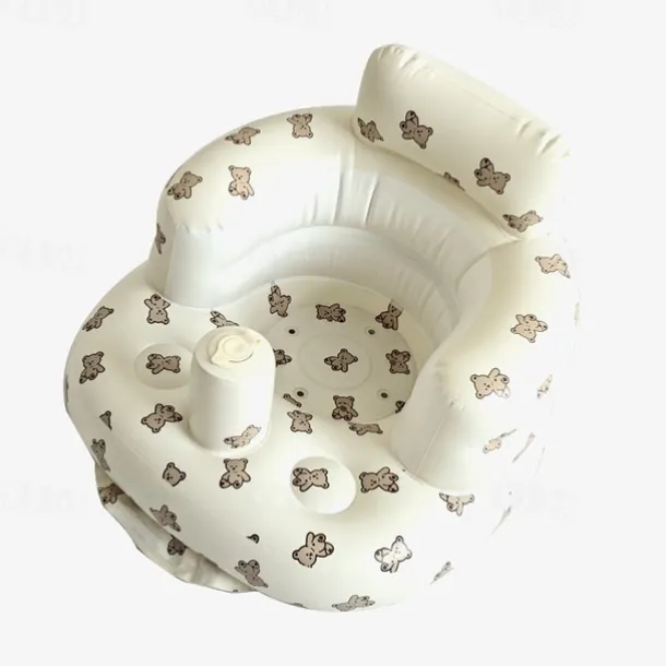 Infant Bath Chair, Inflatable Seat, Low Seat, Low Center of Gravity, Full Protection, Back Support, Convenient Seating, Dining Chair, Bathing Assist, Multi-Purpose Baby Sofa, Folding Air Seat