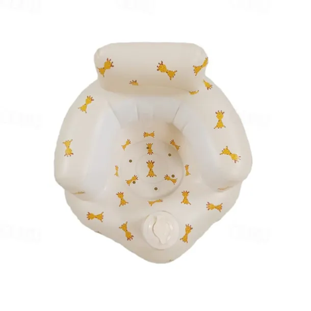 Infant Bath Chair, Inflatable Seat, Low Seat, Low Center of Gravity, Full Protection, Back Support, Convenient Seating, Dining Chair, Bathing Assist, Multi-Purpose Baby Sofa, Folding Air Seat
