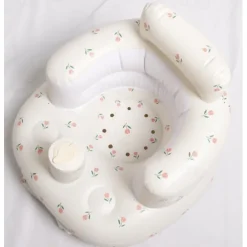 Infant Bath Chair, Inflatable Seat, Low Seat, Low Center of Gravity, Full Protection, Back Support, Convenient Seating, Dining Chair, Bathing Assist, Multi-Purpose Baby Sofa, Folding Air Seat