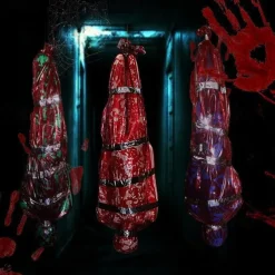 Inflatable Bloody Corpse Bag Halloween Decorations Outdoor Clearance, Scary Halloween Kills Body Decorations Indoor, Realistic Murder Scene Halloween Room Decor
