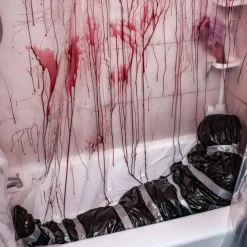 Inflatable Bloody Corpse Bag Halloween Decorations Outdoor Clearance, Scary Halloween Kills Body Decorations Indoor, Realistic Murder Scene Halloween Room Decor