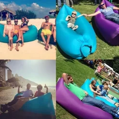 Inflatable Lounger, Portable,Waterproof For Backyard Lakeside Beach Traveling Camping Picnics & Music Festivals Camping, Lazy Inflatable Sofa