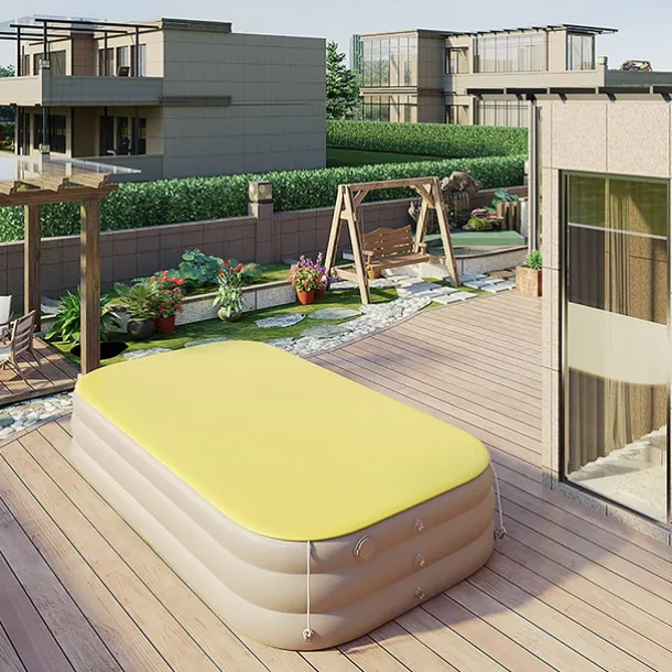 Inflatable Pool for Kids and Adults With slide and sunshade,Full-Sized Inflatable Kiddie Pools,Above Ground Pools for Family, Backyard, Garden, Lawn, Outdoor ( Paddling Pool/ Kiddie Pool)