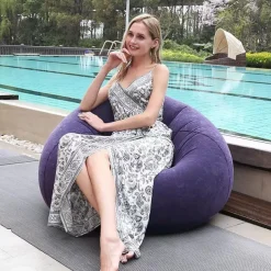Inflatable Sofa Chair, Classic Style PVC Material, Versatile for Indoor & Outdoor Use, Unique for Home & Garden Decor