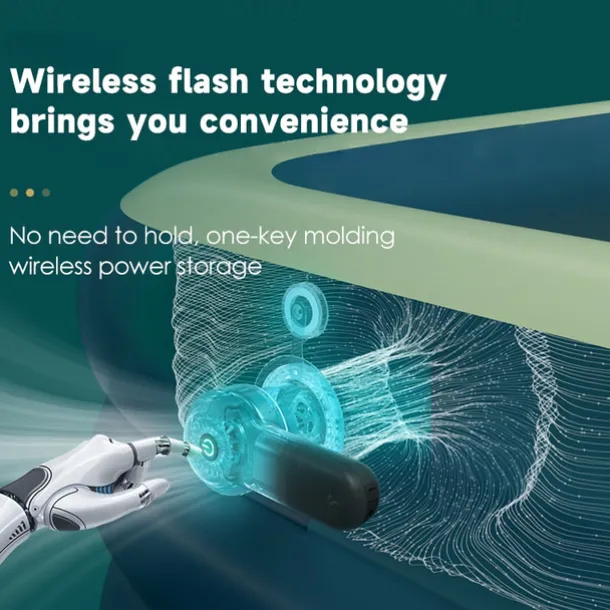 Inflatable Swimming Pool, Family Swimming Pool, Kids Pools with Sunshade for Indoor, Outdoor, Garden, Backyard