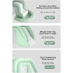 Inflatable Swimming Pool, Family Swimming Pool, Kids Pools with Sunshade for Indoor, Outdoor, Garden, Backyard