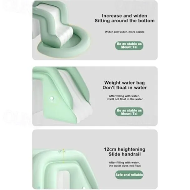 Inflatable Swimming Pool, Family Swimming Pool, Kids Pools with Sunshade for Indoor, Outdoor, Garden, Backyard