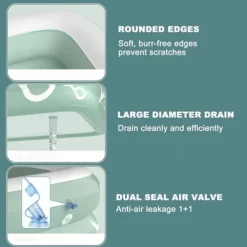 Inflatable Swimming Pool, Family Swimming Pool, Kids Pools with Sunshade for Indoor, Outdoor, Garden, Backyard