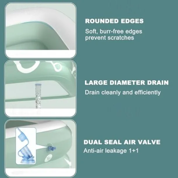 Inflatable Swimming Pool, Family Swimming Pool, Kids Pools with Sunshade for Indoor, Outdoor, Garden, Backyard