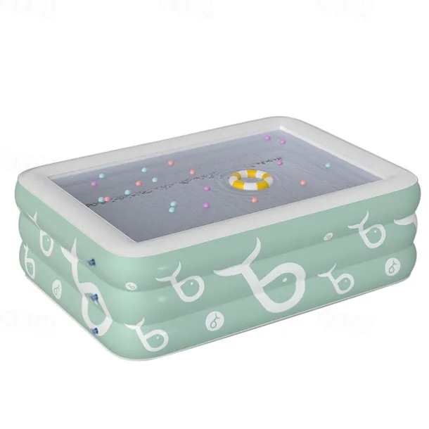 Inflatable Swimming Pool, Family Swimming Pool, Kids Pools with Sunshade for Indoor, Outdoor, Garden, Backyard