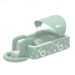 Inflatable Swimming Pool, Family Swimming Pool, Kids Pools with Sunshade for Indoor, Outdoor, Garden, Backyard