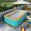 Inflatable Swimming Pools, Rectangular Inflatable Swimming Pool for Kids, Family Blow up Pool, Lounge Inflatable Pool for Backyard Garden Outdoor, Easy to Inflatable