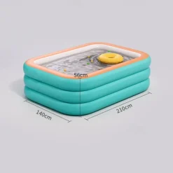 Inflatable Swimming Pools, Rectangular Inflatable Swimming Pool for Kids, Family Blow up Pool, Lounge Inflatable Pool for Backyard Garden Outdoor, Easy to Inflatable