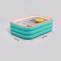 Inflatable Swimming Pools, Rectangular Inflatable Swimming Pool for Kids, Family Blow up Pool, Lounge Inflatable Pool for Backyard Garden Outdoor, Easy to Inflatable