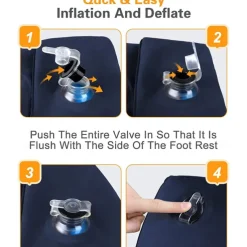 Inflatable Travel Pillow for Kids and Adults, Adjustable Height Airplane Pillow for Sleeping on the Go, Suitable for Office