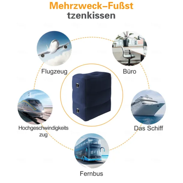 Inflatable Travel Pillow for Kids and Adults, Adjustable Height Airplane Pillow for Sleeping on the Go, Suitable for Office