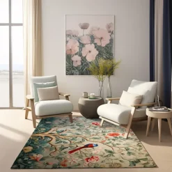 Inspired by William Morris Area Rug Kitchen Mat Non-Slip Oil Proof Floor Mat Livingroom Rug Indoor Outdoor Mat Bedroom Decor Bathroom Mat Entrance Rug Door Mat Bird Tree of Life