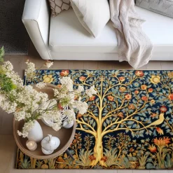 Inspired by William Morris Area Rug Kitchen Mat Non-Slip Oil Proof Floor Mat Livingroom Rug Indoor Outdoor Mat Bedroom Decor Bathroom Mat Entrance Rug Door Mat Bird Tree of Life
