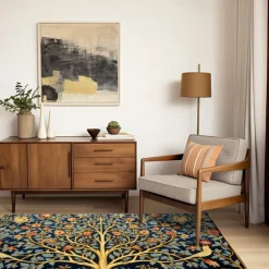 Inspired by William Morris Area Rug Kitchen Mat Non-Slip Oil Proof Floor Mat Livingroom Rug Indoor Outdoor Mat Bedroom Decor Bathroom Mat Entrance Rug Door Mat Bird Tree of Life