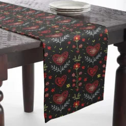 Inspired by William Morris Art Style Print Country Style Table Runner, Kitchen Dining Table Decor, Print Decor Table Runners for Indoor Outdoor Home Farmhouse Holiday Wedding Birthday Party Decoration