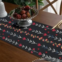 Inspired by William Morris Art Style Print Country Style Table Runner, Kitchen Dining Table Decor, Print Decor Table Runners for Indoor Outdoor Home Farmhouse Holiday Wedding Birthday Party Decoration