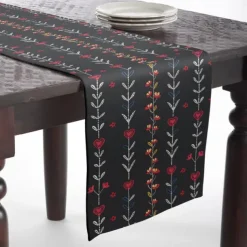 Inspired by William Morris Art Style Print Country Style Table Runner, Kitchen Dining Table Decor, Print Decor Table Runners for Indoor Outdoor Home Farmhouse Holiday Wedding Birthday Party Decoration