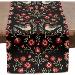 Inspired by William Morris Art Style Print Country Style Table Runner, Kitchen Dining Table Decor, Print Decor Table Runners for Indoor Outdoor Home Farmhouse Holiday Wedding Birthday Party Decoration