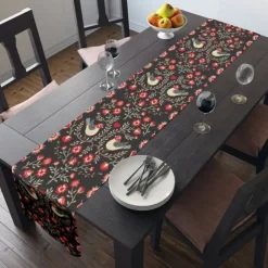 Inspired by William Morris Art Style Print Country Style Table Runner, Kitchen Dining Table Decor, Print Decor Table Runners for Indoor Outdoor Home Farmhouse Holiday Wedding Birthday Party Decoration