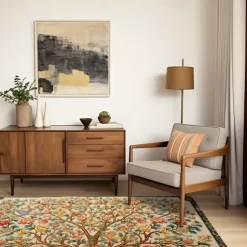 Inspired by William Morris Area Rug Kitchen Mat Non-Slip Oil Proof Floor Mat Livingroom Rug Indoor Outdoor Mat Bedroom Decor Bathroom Mat Entrance Rug Door Mat Bird Tree of Life