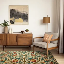 Inspired by William Morris Area Rug Kitchen Mat Non-Slip Oil Proof Floor Mat Livingroom Rug Indoor Outdoor Mat Bedroom Decor Bathroom Mat Entrance Rug Door Mat Bird Tree of Life