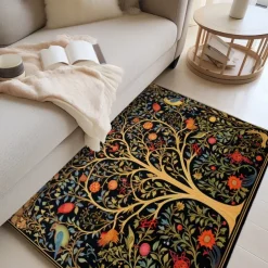 Inspired by William Morris Area Rug Kitchen Mat Non-Slip Oil Proof Floor Mat Livingroom Rug Indoor Outdoor Mat Bedroom Decor Bathroom Mat Entrance Rug Door Mat Bird Tree of Life