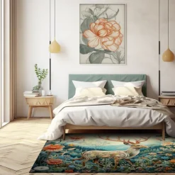 Inspired William Morris Area Rug Kitchen Mat Non-Slip Oil Proof Floor Mat Livingroom Rug Indoor Outdoor Mat Bedroom Decor Bathroom Mat Entrance Rug Door Matg Door Mat