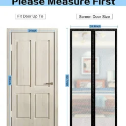 Insulated Door Screen, Door Curtain, Thermal Magnetic Self-Sealing EVA, Keep Cold Out Door Cover Auto Closer for Kitchen, Bedroom, Air Conditioner Room