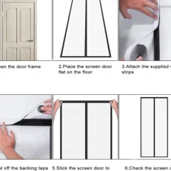 Insulated Door Screen, Door Curtain, Thermal Magnetic Self-Sealing EVA, Keep Cold Out Door Cover Auto Closer for Kitchen, Bedroom, Air Conditioner Room