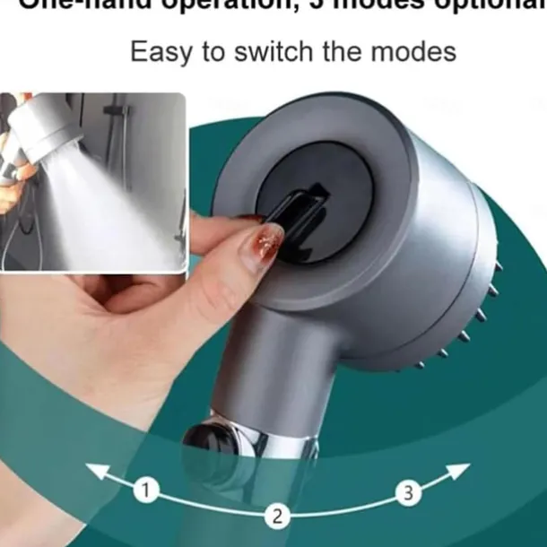 Ion Drops Filtered Showerhead with Hose, Filtered High Pressure Shower Heads with Handheld-Detachable Massage Shower Heads with Replacement-Cotton Filters