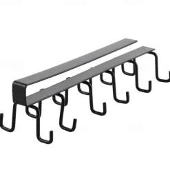 Iron 6 Hooks Storage Shelf Wardrobe Cabinet Metal Under Shelves Mug Cup Hanger Bathroom Kitchen Organizer Hanging Rack Holder