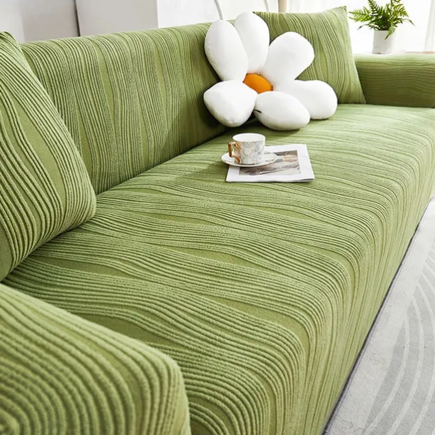 Jacquard Velvet Elastic Sofa Cover All-Inclusive Universal Cover Four Seasons Universal Lazy One-Piece Anti-Cat Scratch Sofa Cushion Durable and Stretchable Perfect for Year-Round Protection Easy to Install and Clean